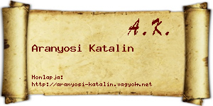 Aranyosi Katalin névjegykártya